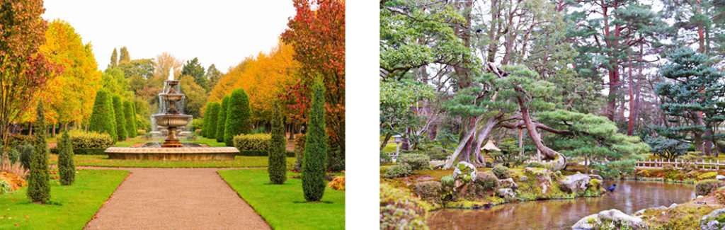 A Garden in London; and a Garden in Japan.
