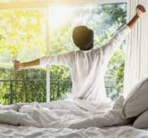 waking up