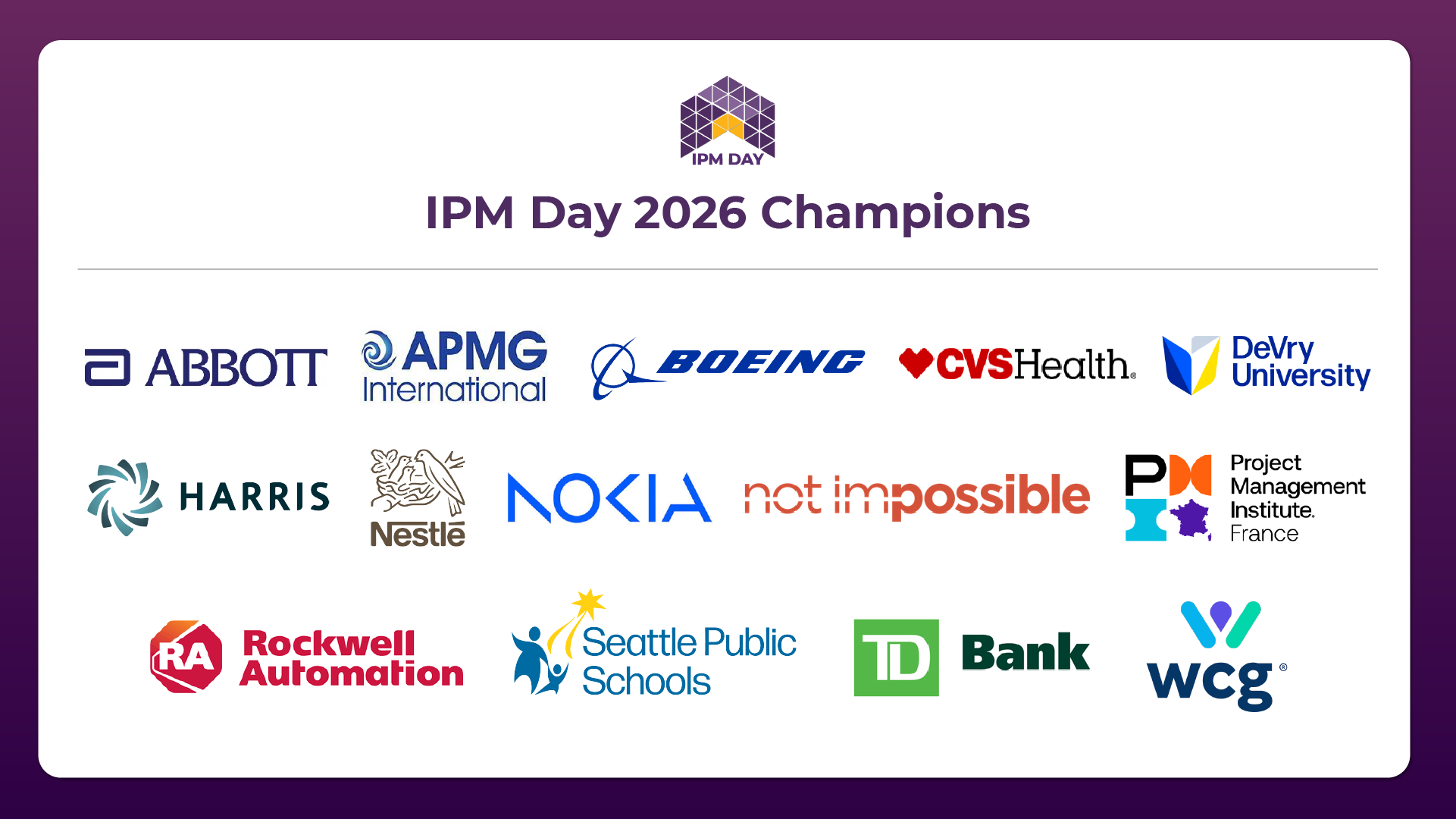 The people behind the Corporate Champions for IPM Day 2026